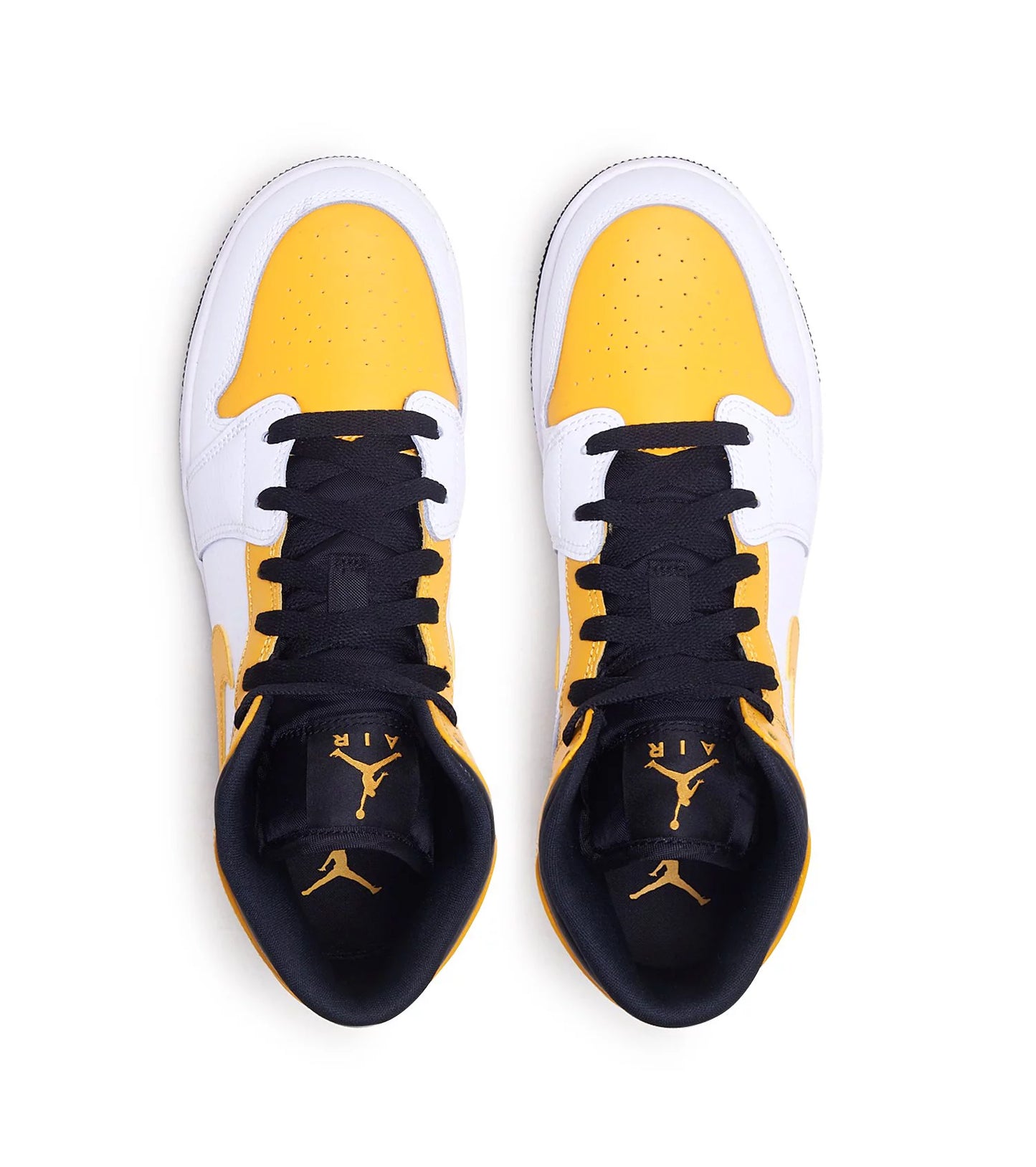 Big Kid'S 1 Mid "University Gold" White/University Gold-Blk (554725 170) - 6
