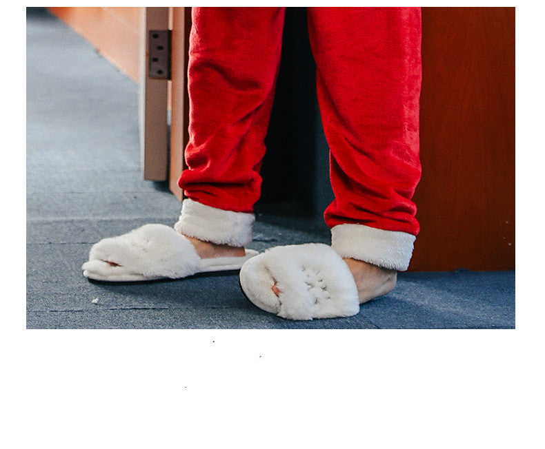 Flannel Fall Winter Hooded Sweet Pajamas Women's Suit