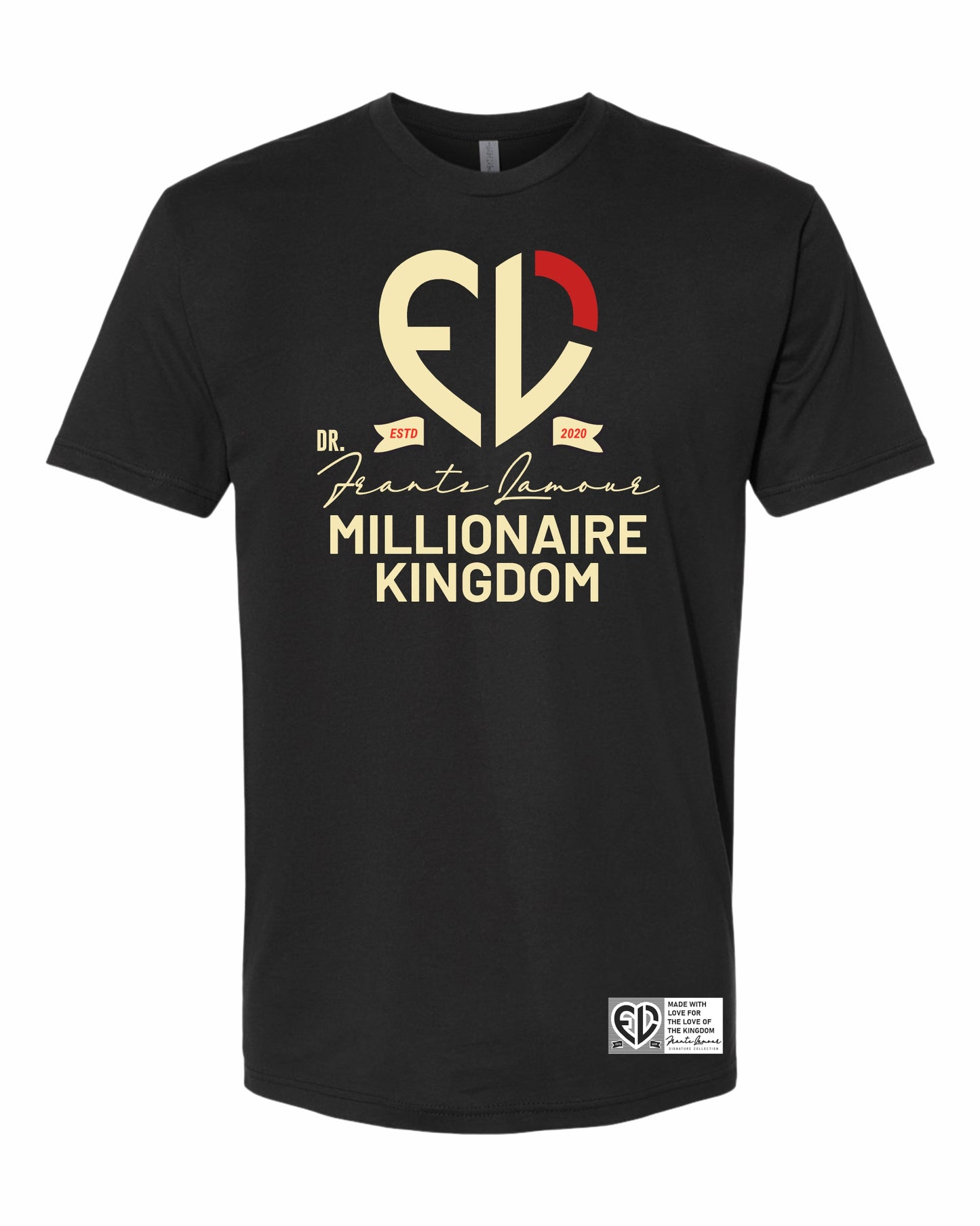 Dr. Frantz Lamour Signature Millionaire Kingdom Black Tee