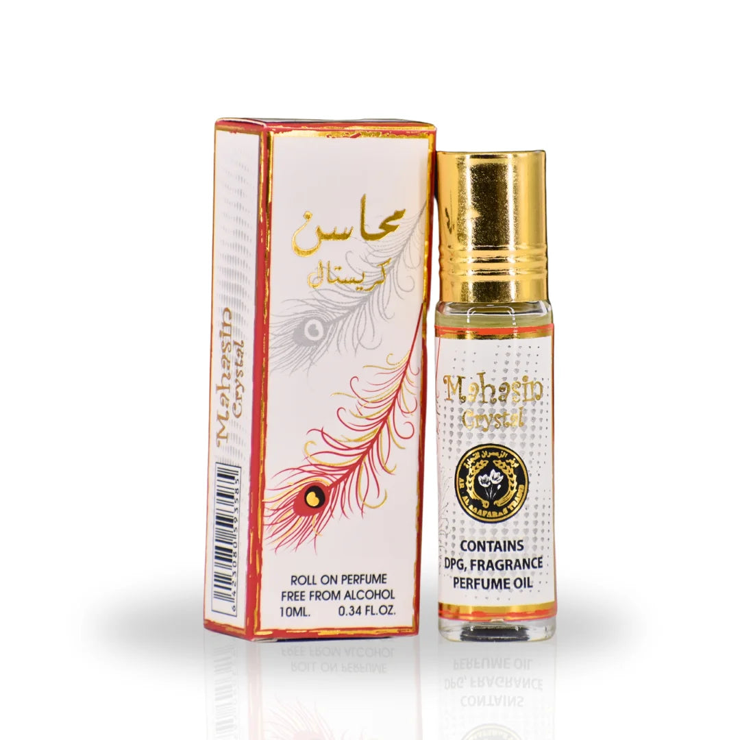 Mahasin Crystal Roll-On Perfume Oil - CPO 10ML (0.34OZ) by | Long Lasting, Miniature Perfume Oil for Men & Women. (Pack of 12)