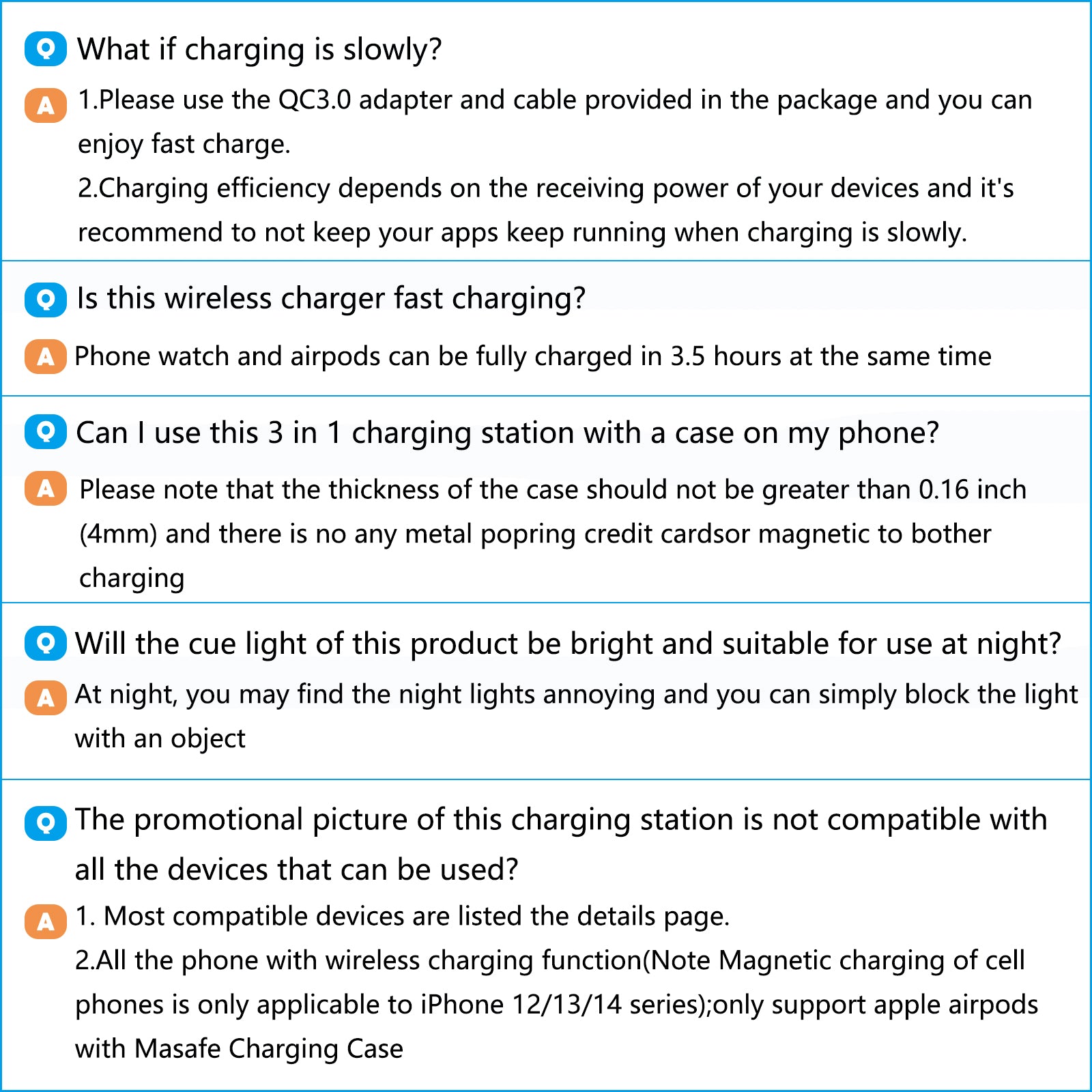 3 in 1 Wireless Charging Station, 15W QC3.0 Magnetic Fast Charging Stand Dock, Wirelss Charger for Iphone 15 14 13 12 11 Pro Max XS XR, Iwatch Series 9 8 7 6 5 4 3 2 SE, Airpods 3 2 Pro (Black)