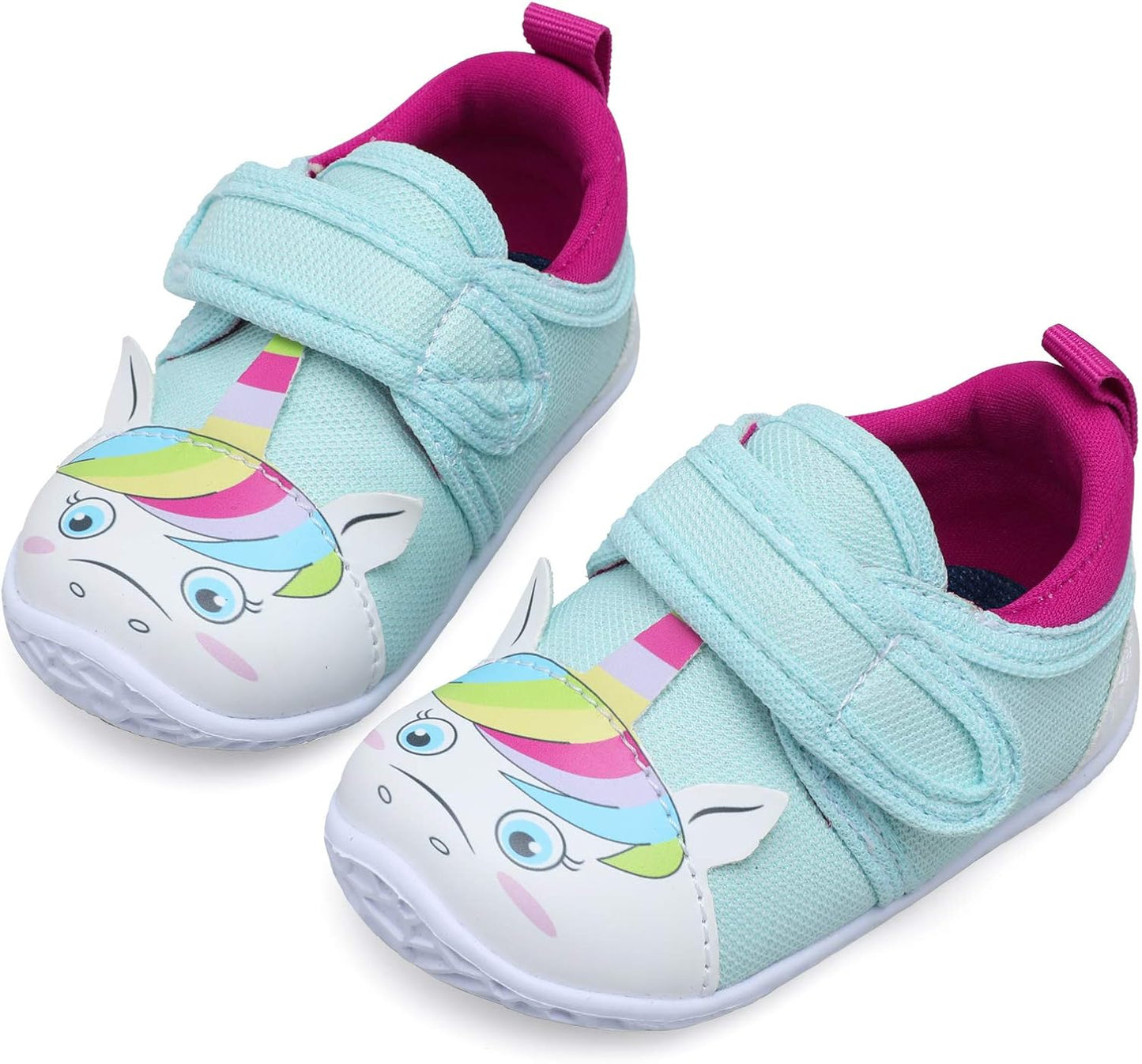 Baby Girls Boys Lightweight Slip on Fashion Sneakers Casual First Walking Shoes Blue Horse 6-12 Months Infant