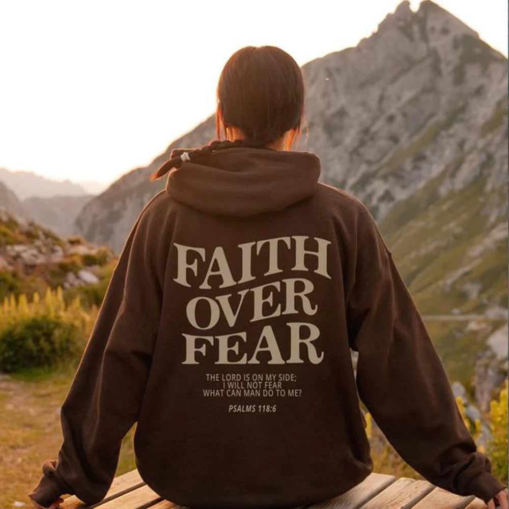 Faith over Fear Christian Hoodie Christian Sweatshirt Jesus Hoodie Tre Frantz Lamour Signature