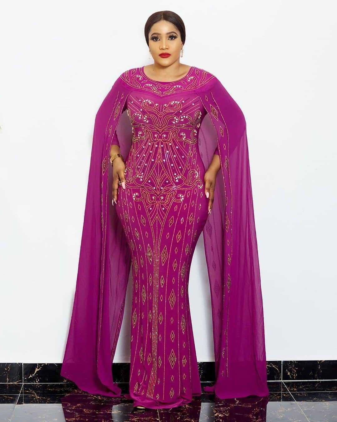 African Dress Flowing Chiffon Long Sleeves