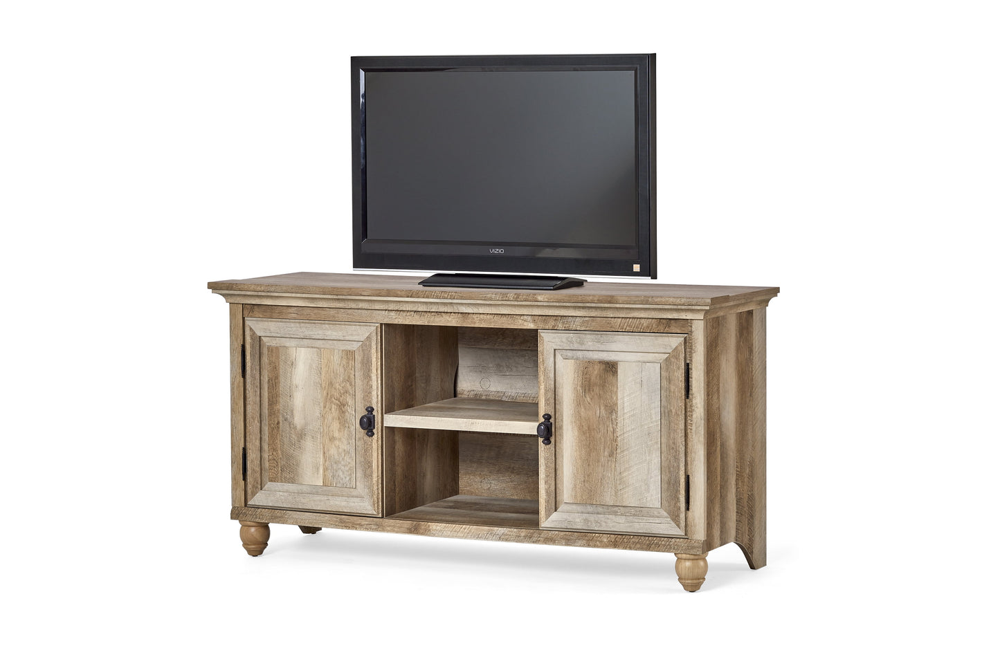 Crossmill TV Stand for Tvs up to 65", Weathered Oak Finish