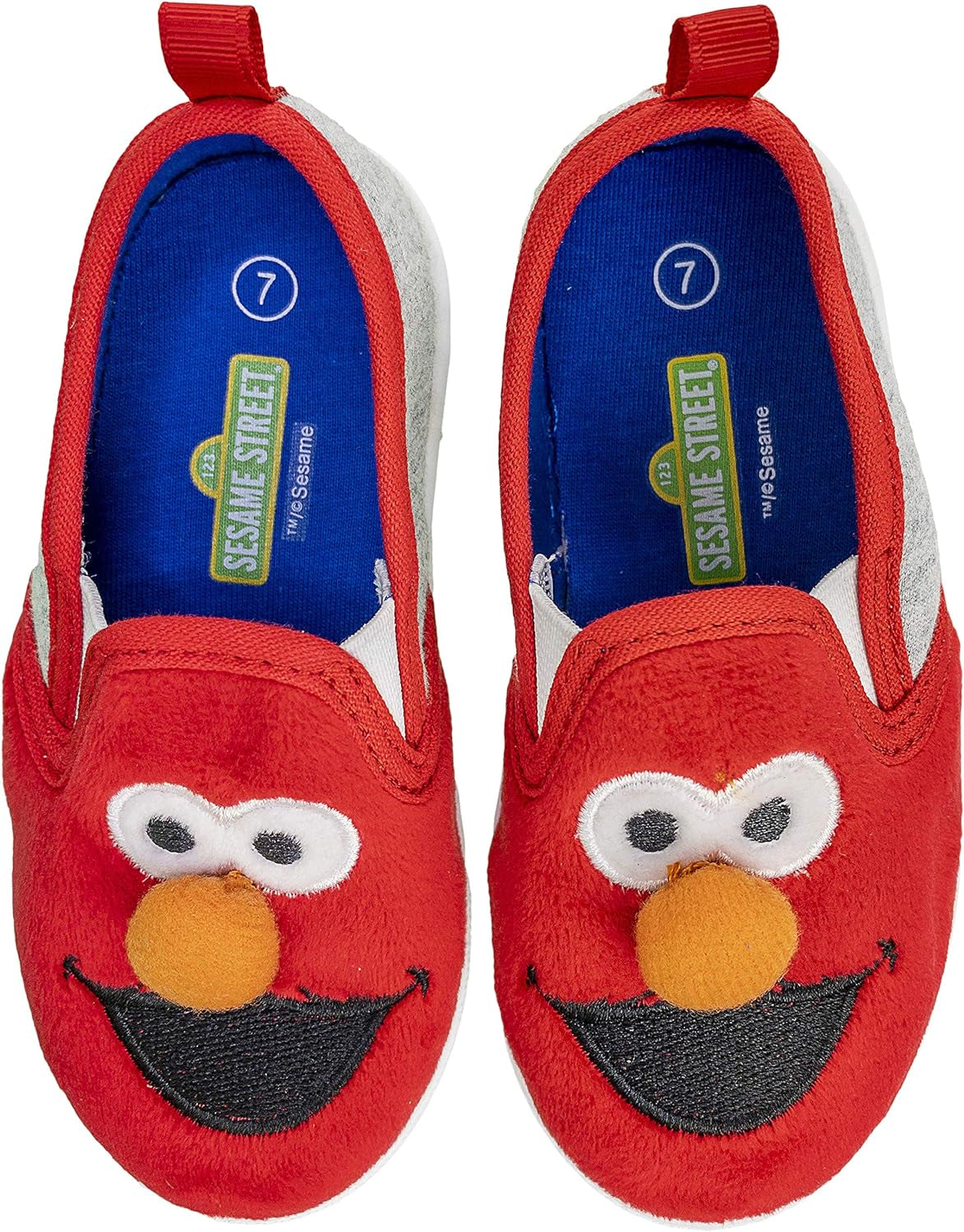 Elmo Shoes,Slip on Sneaker Toddler,Indoor Outdoor Bottom,Toddler Size 5 to 10