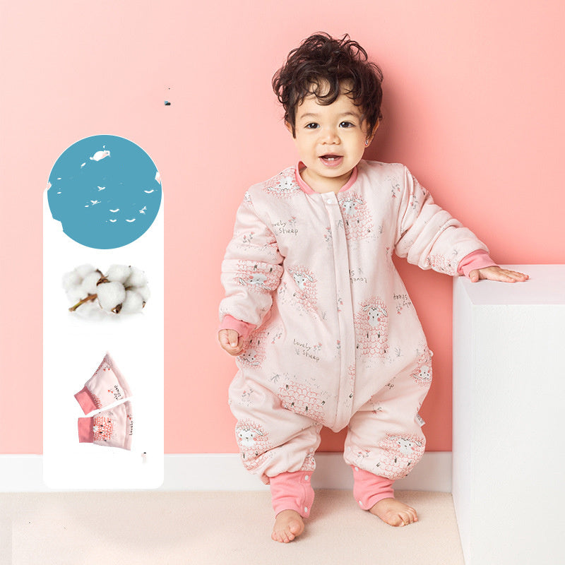 Anti-kick Quilt One-piece Pajamas For Toddlers