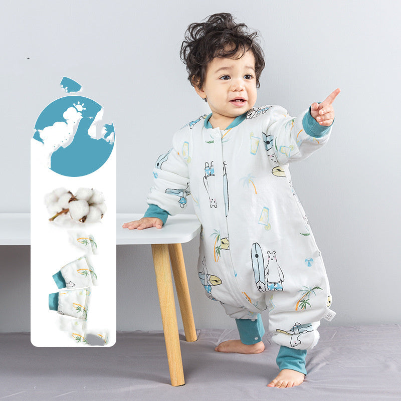 Anti-kick Quilt One-piece Pajamas For Toddlers