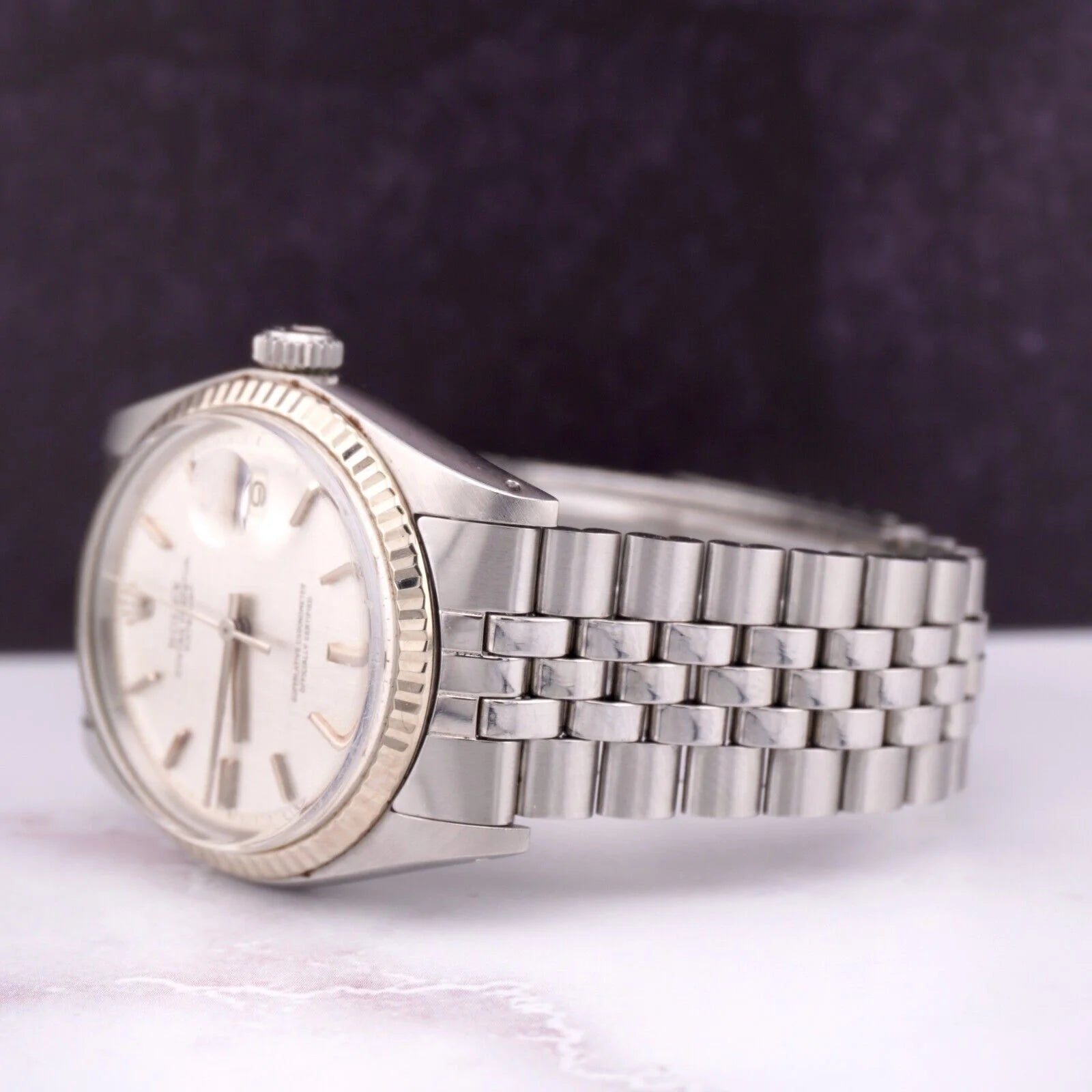 Men's 36mm Datejust Stainless Steel Watch with Jubilee Band and Silver Linen Dial