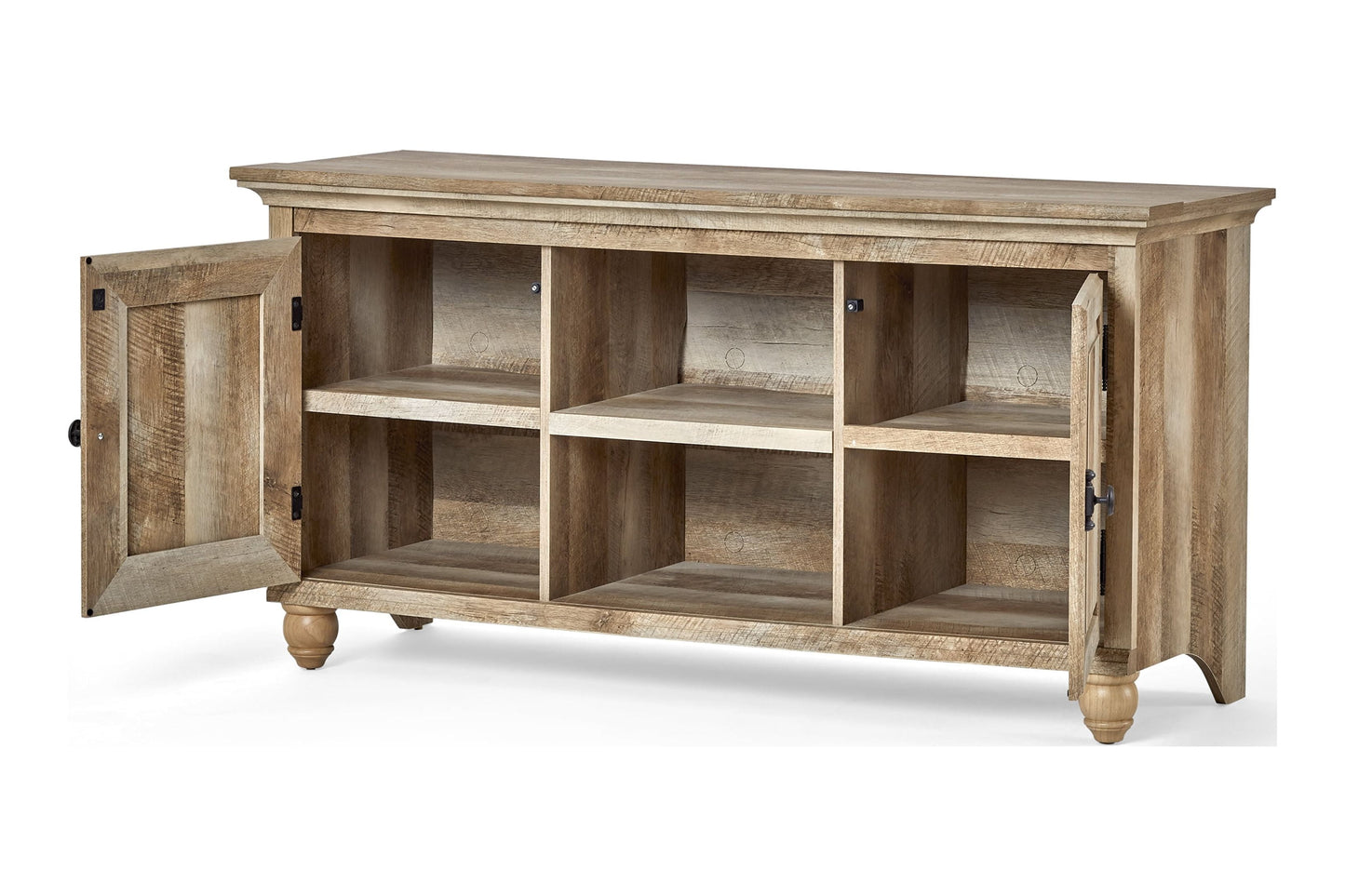 Crossmill TV Stand for Tvs up to 65", Weathered Oak Finish