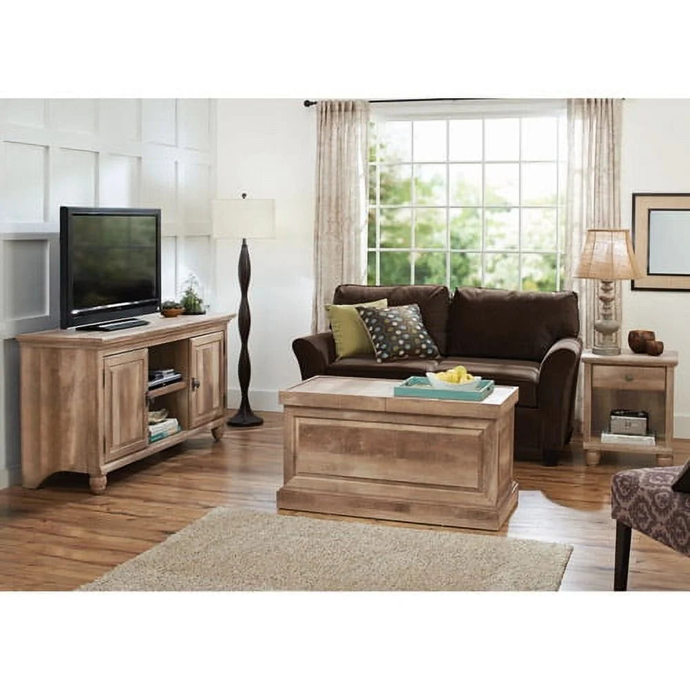 Crossmill TV Stand for Tvs up to 65", Weathered Oak Finish