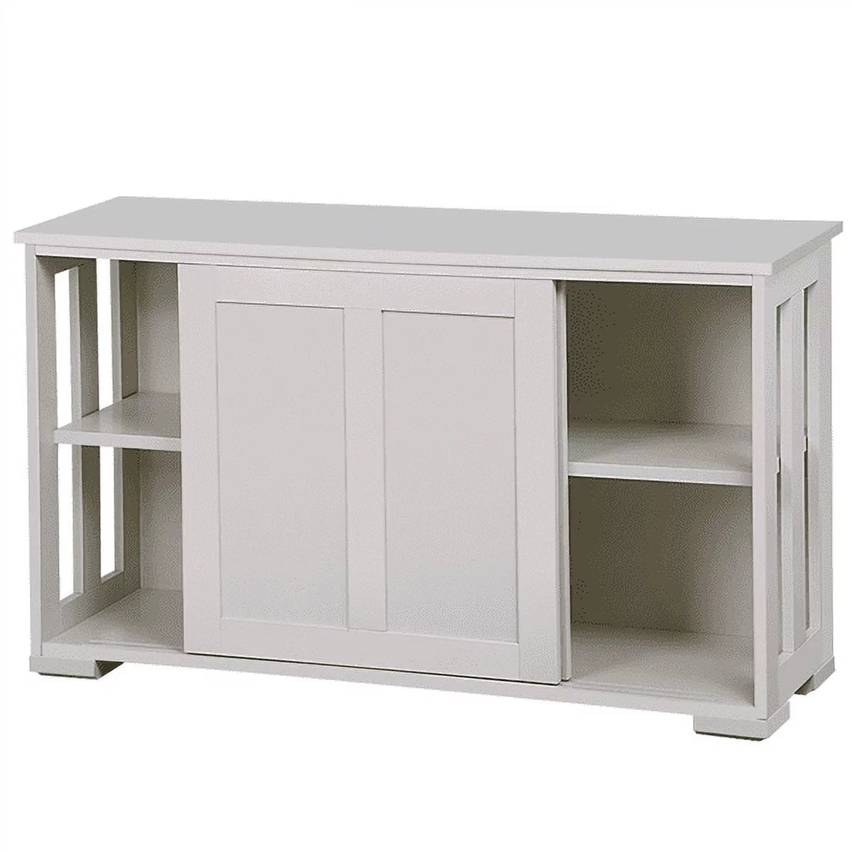 Sideboard Buffet Cabinet with Storage Sliding Door for Kitchen, Antique White