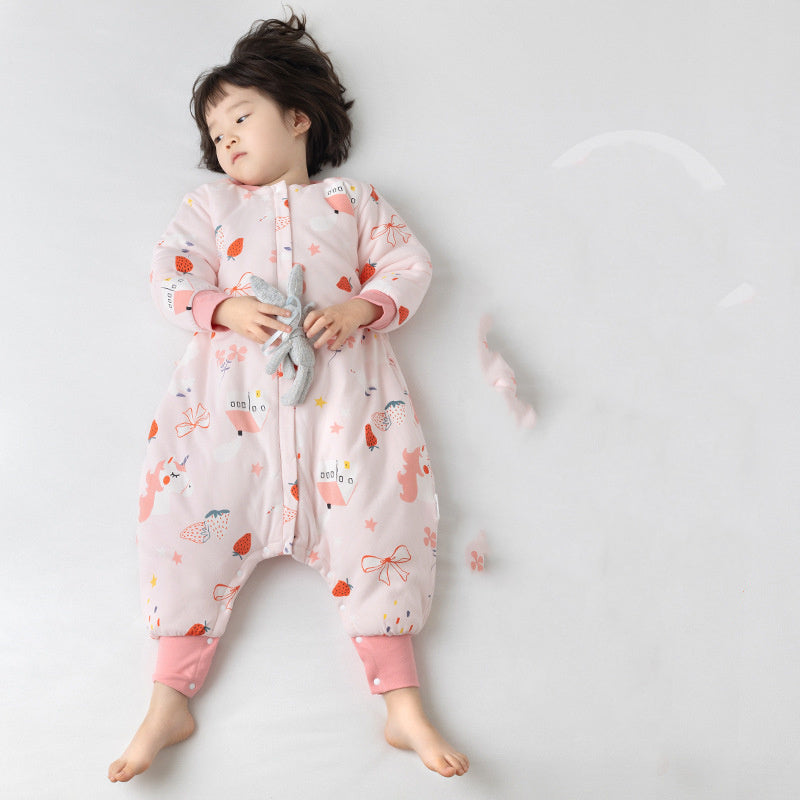 Anti-kick Quilt One-piece Pajamas For Toddlers