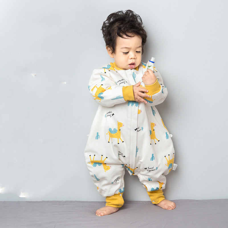 Anti-kick Quilt One-piece Pajamas For Toddlers