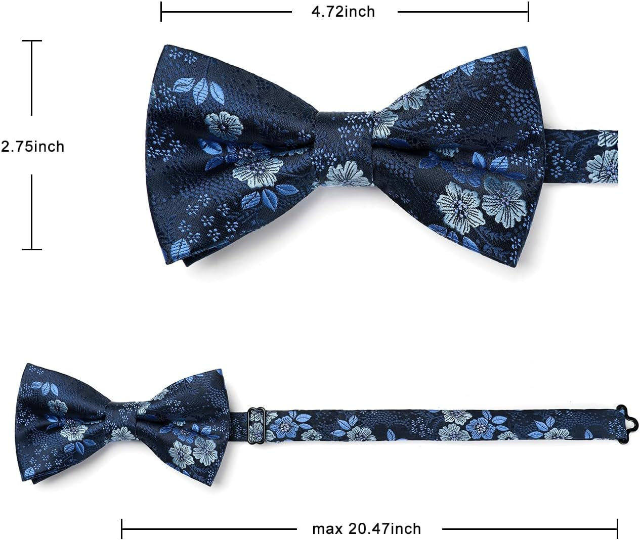 Professional Title: "Men's Pre-Tied Paisley Bow Tie and Pocket Square Set for Wedding Party"