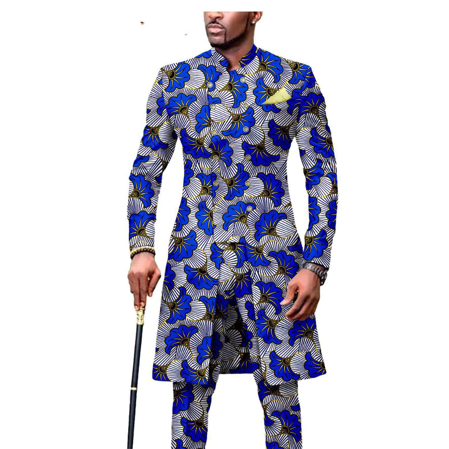 African Men's Slim Fashion Two Piece