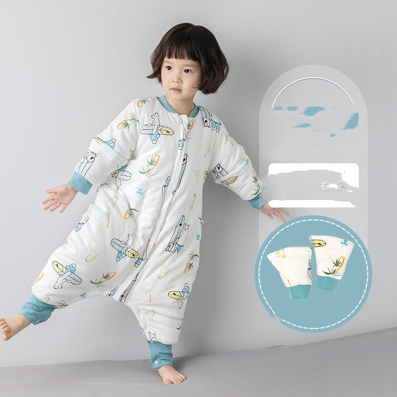 Anti-kick Quilt One-piece Pajamas For Toddlers