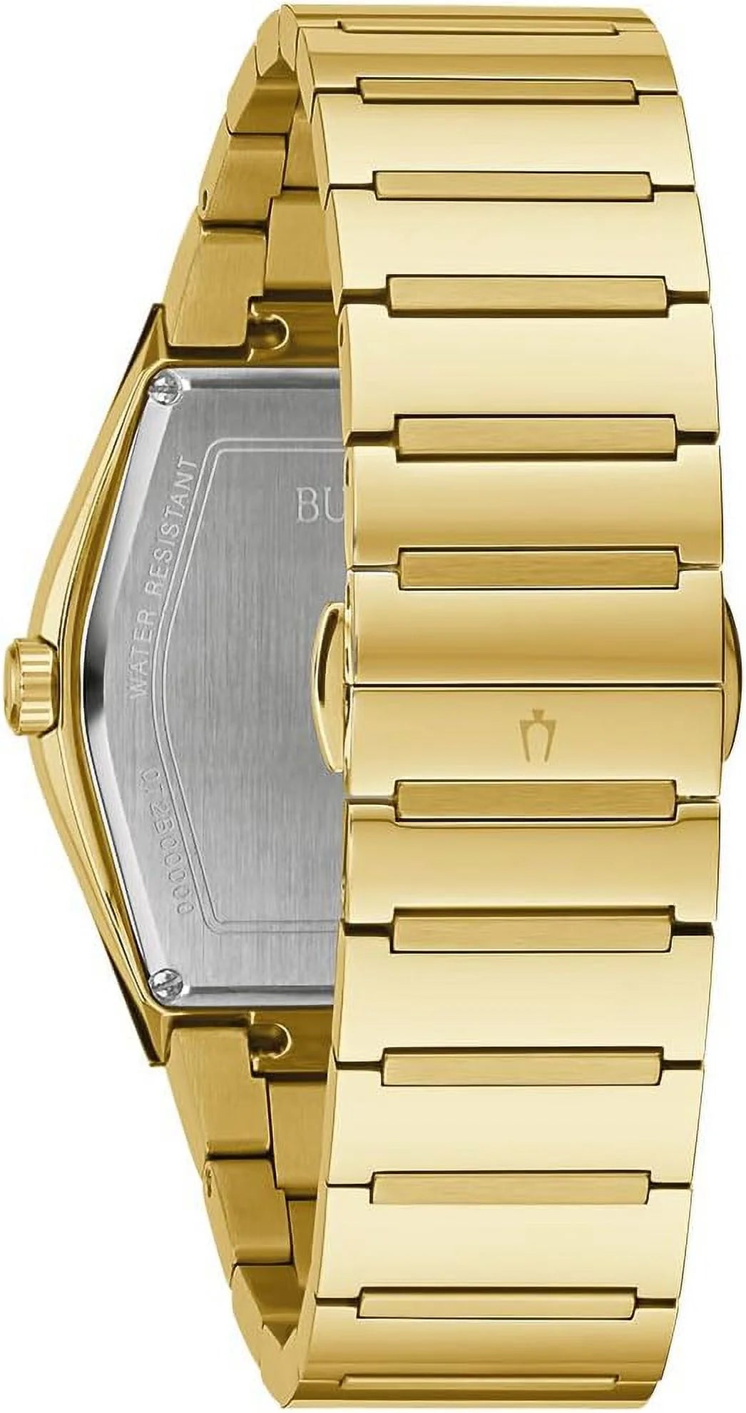 Gold-Tone Men's Watch with Quartz Black Dial