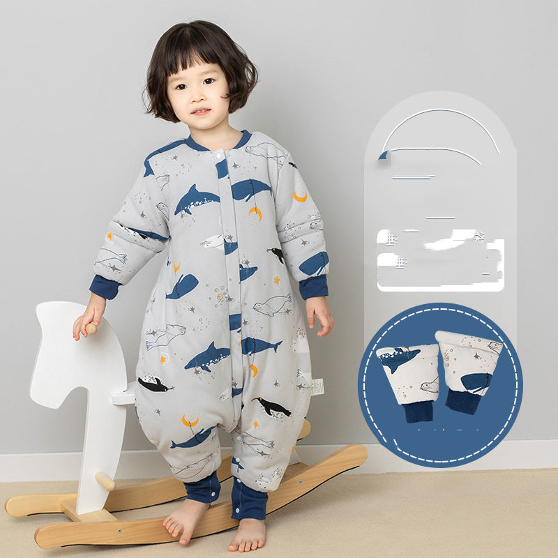 Anti-kick Quilt One-piece Pajamas For Toddlers