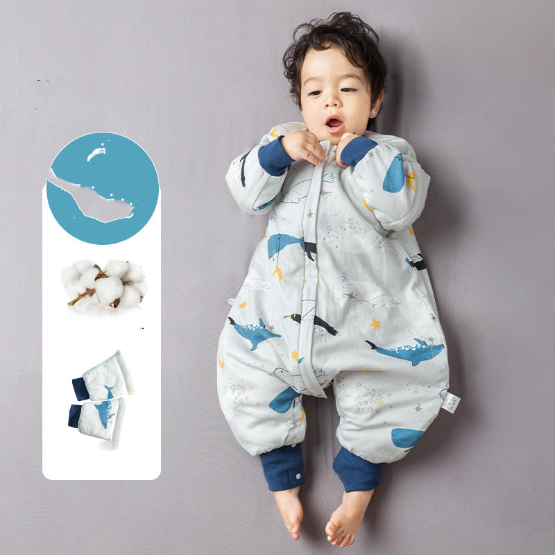 Anti-kick Quilt One-piece Pajamas For Toddlers