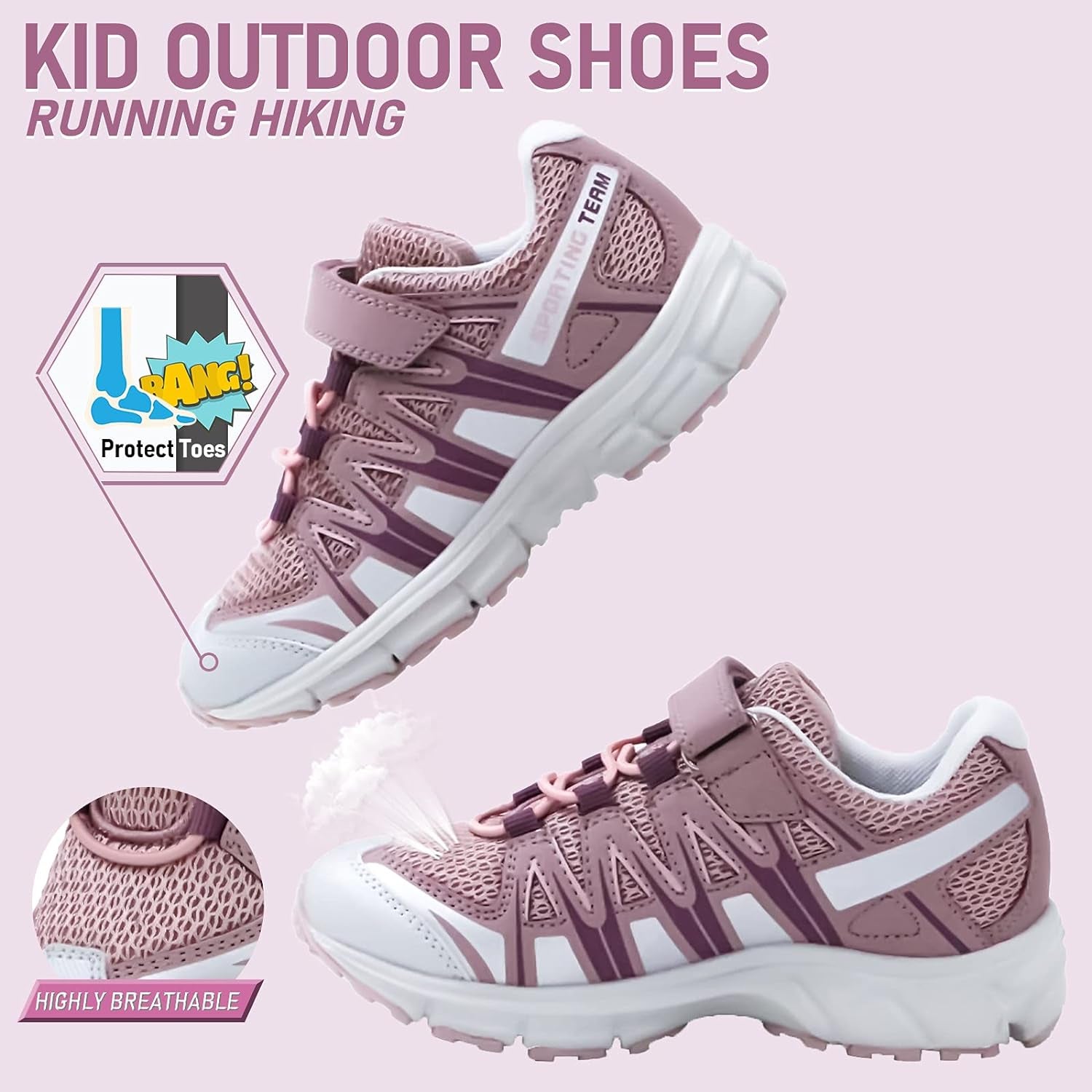 Kids Running Shoes Boys Girls Sneakers Breathable Children Outdoor Sport Hiking Shoes