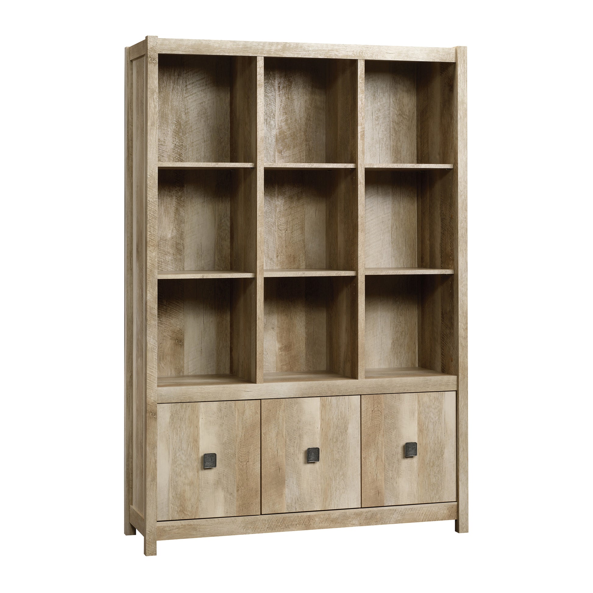 Cannery Bridge Office or Living Room Storage Wall Unit, Lintel Oak Finish