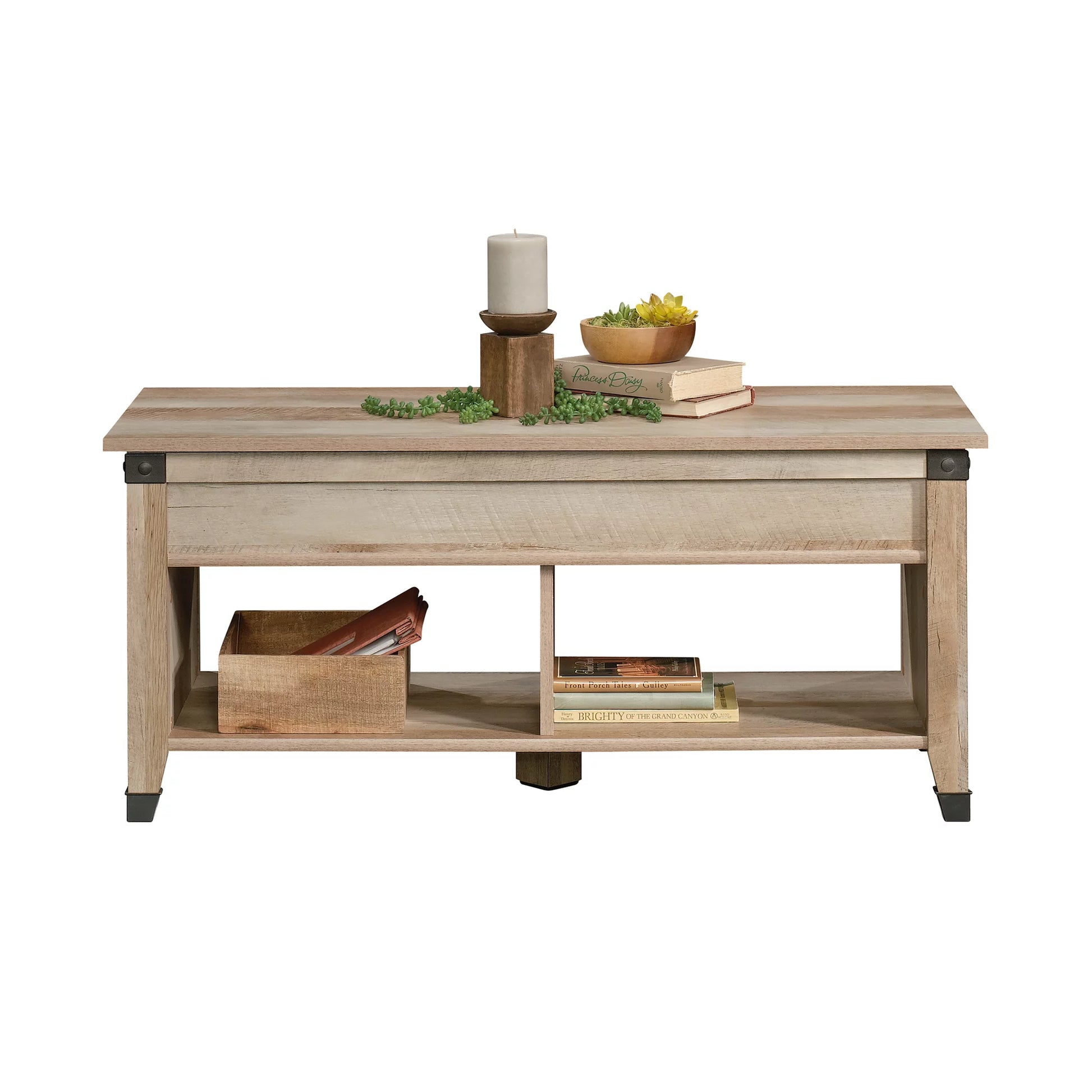 Carson Forge Lift Top Coffee Table, Lintel Oak Finish