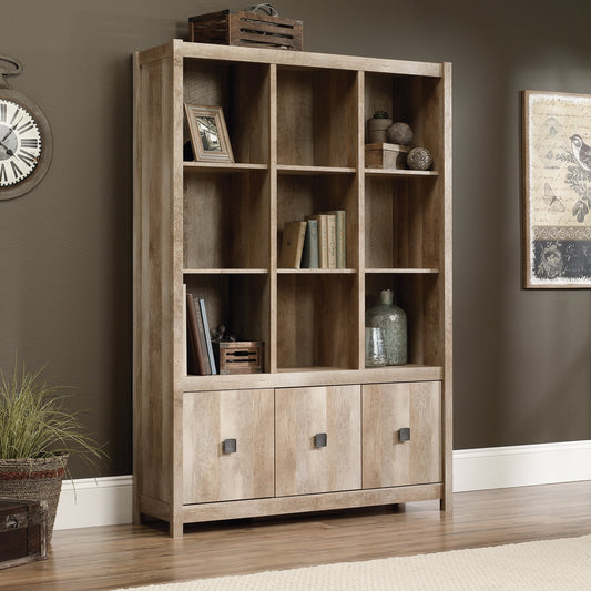 Cannery Bridge Office or Living Room Storage Wall Unit, Lintel Oak Finish