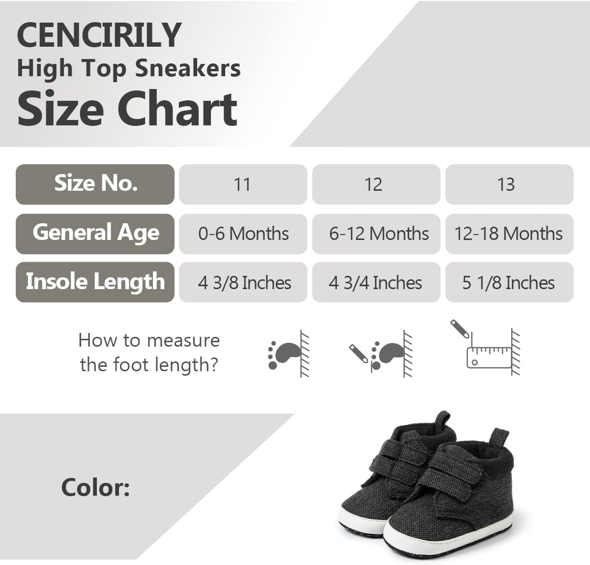 Baby Boys Girls High Top Sneakers Soft Soles anti Skid Infant Ankle Shoes Toddler Prewalker First Walking Crib Shoes