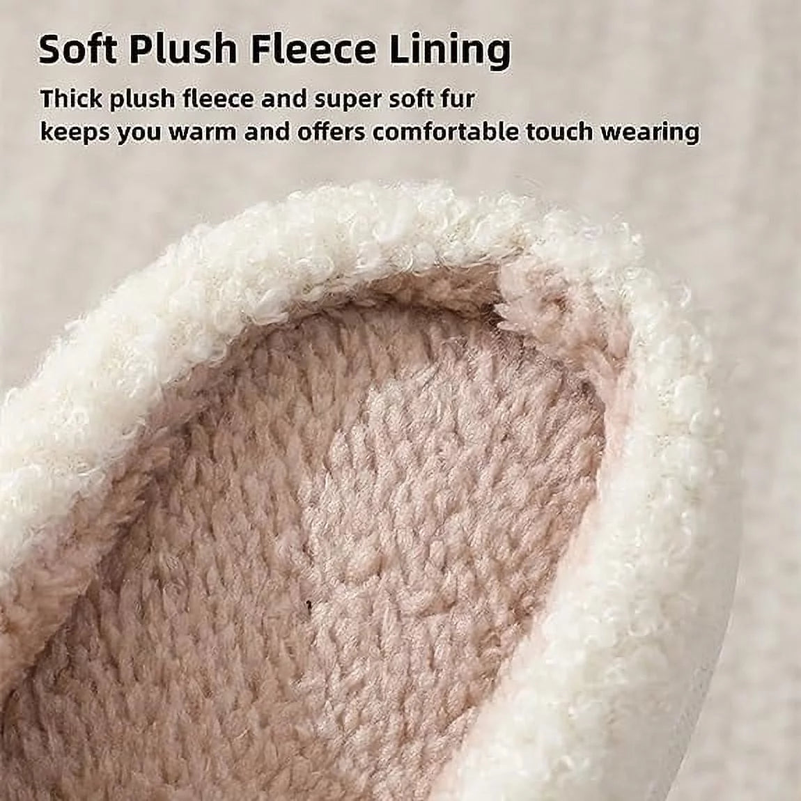 Cozy Anti-Slip Plush House Slippers with Memory Foam for Women and Men