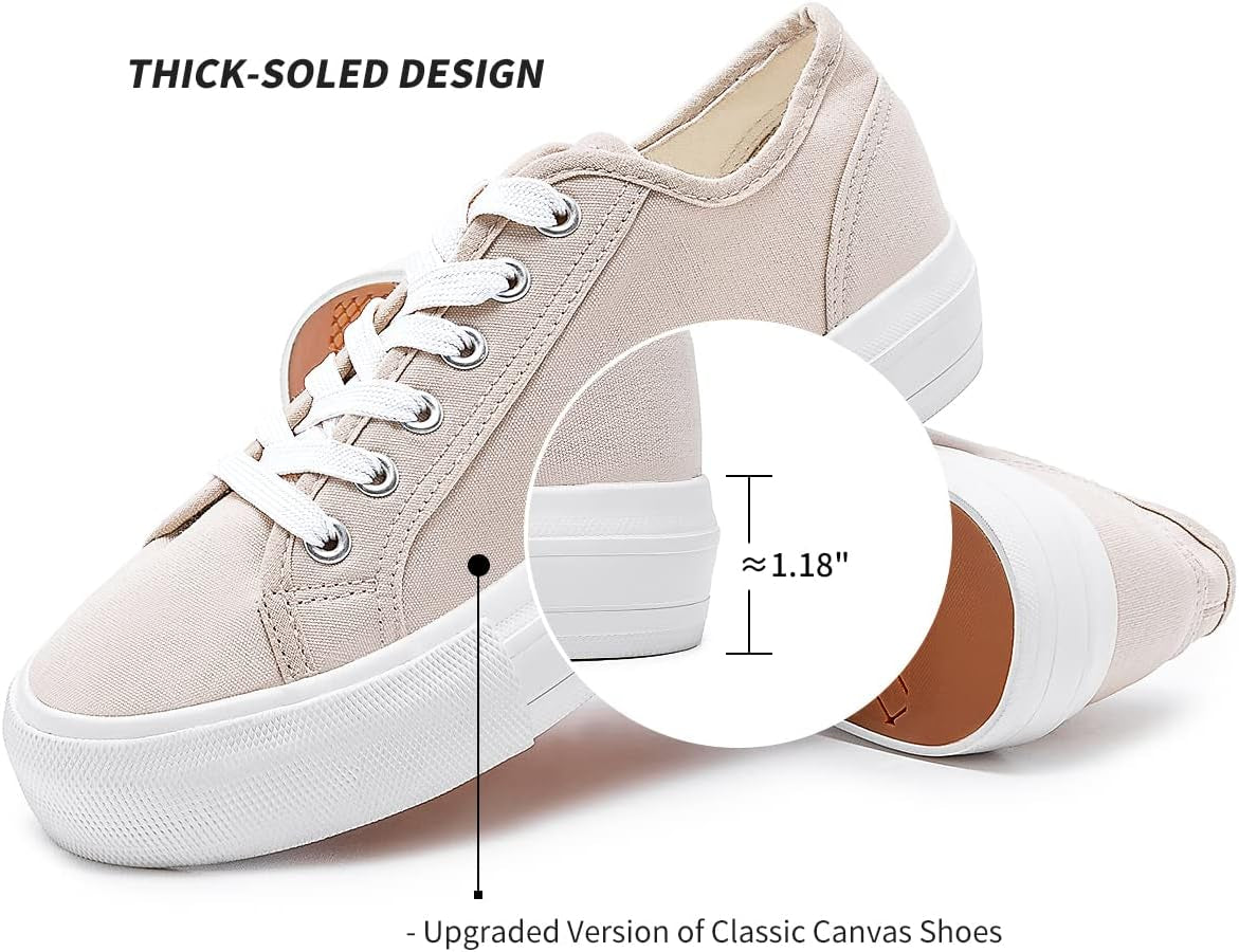 Women’S White Platform Sneakers Canvas Slip on Shoes Low Top Casual Sneakers Elastic Fashion Sneakers