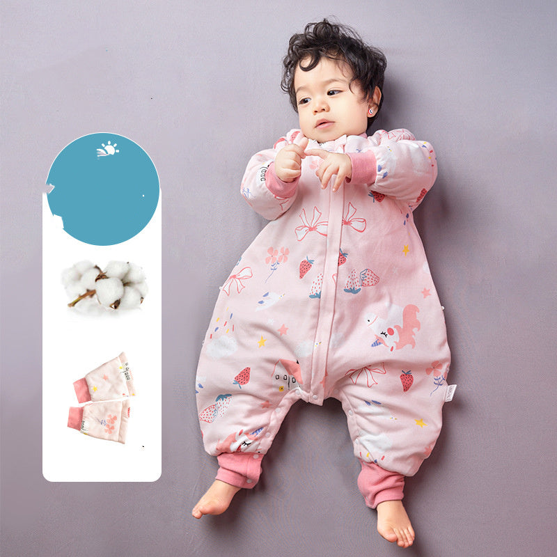 Anti-kick Quilt One-piece Pajamas For Toddlers